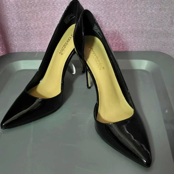Shoe Dazzle Black Patent Leather Shoes. Size 10. - Picture 1 of 3